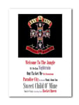 Libretto Designs GUNS'N'ROSES Appetite for Destruction Art Print A4 unframed Poster with Song Titles