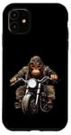 Coque pour iPhone 11 singe moto / motard singe
