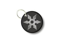 Keychain round printed double-sided star ninja