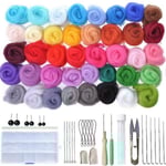 1 Set 40 Färger Ullfilt Nålverktyg Nålfiltmatta Startpaket DIY-Kit Presenter