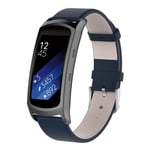 Samsung Gear Fit2 Pro klockarmband av äkta läder - Mörkblå