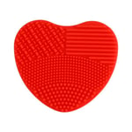 Makeup Brush Cleaner Silicone Heart Finger Glove Make Up Spo Red