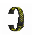 Aquarius Nike Silicone Watch Band for Fitbit Charge 3 Black/Yellow Small - One Size