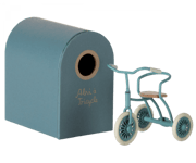 Trehjuling m. Cykelgarage Blå