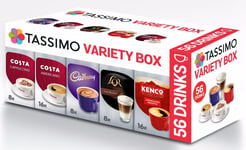 TASSIMO T Discs Pods  Variety Box 56 ☕ Latte Cappuccino Americano Cadbury 24Hrs