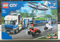 LEGO 60244 CITY POLICE TRUCK FLYING HELICOPTER TRANSPORTER 317 PIECES **SEALED**