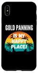 Coque pour iPhone XS Max Gold Panning Is My Happy Place, design vintage rétro coucher de soleil