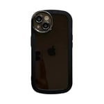 PASUTO Conçu pour iPhone 14 Case Clear；[Non-Yellowing] ；Full Body Rugged Casewith Camera Lens Protector ；Anti-Scratch Clear Back (Clear) Black