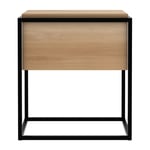 Ethnicraft - Monolit Bedside Table Oak/ Black - Black - Träfärgad,Svart - Sängbord - Metall/Trä