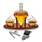 Diamant Karaff Set - Whiskeyglas & Whiskystenar - Whiskey