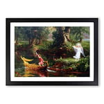 Big Box Art Thomas Cole The Voyage of Life Youth Framed Wall Art Picture Print Ready to Hang, Black A2 (62 x 45 cm)