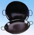 LA IDEAL Poêle à Paella en Acier émaillé, Noir, 24 cm