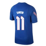 2020-2021 England Training Football Soccer T-Shirt (Blue) (Jadon Sancho 11)