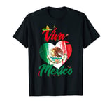 Mexico Pride Independence Day 2022 Mexican Flag Heart 2022 T-Shirt