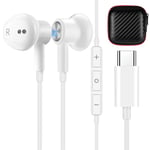 TITACUTE USB C Headphones for Samsung S21 FE S20 Type C Earbuds Wired Earphones with Mic Volume Control HiFi Stereo Magnetic for Galaxy Z Flip 3 Fold 2 Note 20 Pixel 6 5 4 OnePlus 8 Pro 8T 9 Moto Razr