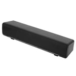Tangxi USB Wired Stereo Soundbar, 3.5mm 25HZ-20KHZ Mini Music Player Bass Stereo Surround Sound Box with Breathing Lamp for Desktop PC Cellphones(Black)