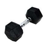 Ab. Hexagonal Dumbbell of 10kg (22LB) Includes 1 * 10Kg (22LB) | Black | Material : Iron with Rubber Coat | Exercise, Fitness and Strength Training Weights at Home/Gym for Women and Men