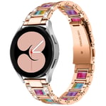 Klokke armbånd Rose gull + Flerfarget Samsung Galaxy Watch 20 mm