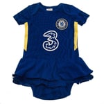 Chelsea FC Football Kit Tutu Baby Girls 3 6 Months 2021-22 Kit Babygrow Dress B8