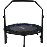 Helloshop26 - Mini trampoline de fitness pliable avec barre réglable en hauteur diamètre 101 cm jusqu'à 150 kg usage intérieur extérieur trampoline