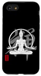 Coque pour iPhone SE (2020) / 7 / 8 Yoga Zen Japan Kanji Art Meditation Woman OM Chakra Vintage