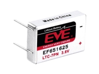 EVE EF651625 Specialbatteri LTC-7PN U-loddeben Lithium 3.6 V 750 mAh 1 stk