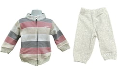 New NIKE Unisex Baby Tracksuit Fleece Red Grey and Beige Age 9-12 Months