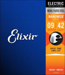 Elixir Nanoweb NWESL Super Light .009 - .042 - Strengesett til elektrisk gitar