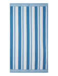 Striped Cotton Terry Beach Towel Home Textiles Bathroom Textiles Towels & Bath Towels Beach Towels Blue Lexington Home