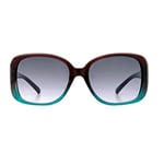 Foster Grant Women's Lcvl2101 Teal Sunglasses, Dark Brown Crystal, One Size UK