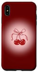 Coque pour iPhone XS Max Cravates Cherri Nœud Cerise Vin Rouge Aura