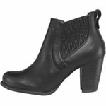 UGG Cobie II Black Leather Elasticated Side Chelsea Ankle Heeled Boots UK 8.5