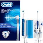 Brosses à dents électriques Oral-B PRO 2000 + Hydropulseur Oxyjet - Bleu - Adulte - Mixte