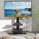 Tall Rolling Floor TV Stand Title Mobile TV Cart for 32-70" Bedroom Home Office