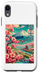 Coque pour iPhone XR Poster de voyage vintage du Japon Mount Fuji