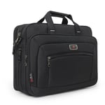 Sacoche / Sac pochette pour PC ordinateur portable 16 pouces noir - Malette de voyage/affaires Notebook avec compartiment poches de rangement - Laptop Bag XEPTIO