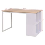 vidaXL Writing Desk 120x60x75 cm Oak and White Home Table