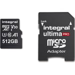 Integral 512GB UltimaPRO A2 V30 High Speed Micro SD Card (SDXC) UHS-I U3
