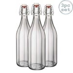 Oxford Glass Swing Bottles - 1 Litre - Pack of 3