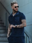 Berry Frottéskjorta Navyblå (XXL)