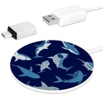 MUOOUM Fierce Shark Fast Wireless Charger, Wireless Charging Pad 10W Unibody Fast Charging Pad Compatible for iPhone, airpods or any Qi enabled Smartphone
