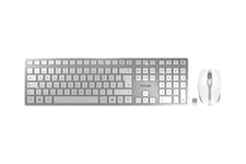 CHERRY DW 9100 SLIM - tastatur og mus-sæt - QWERTZ - tysk - hvid/sølv Indgangsudstyr