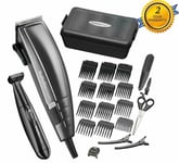 BaByliss Mens Corded Pro Hair Clippers Hair Cutting Kit Head Shaver Trimmer, NEW