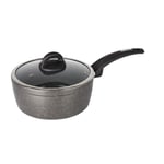 18cm Sauce Pan  Tower T81217 Cerastone Non Stick with Glass Lid In Graphite