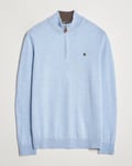 Morris John Merino Half Zip Light Blue