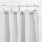 Amazon Basics Tringle à rideau de douche sans perçage, de 137 à 229 cm, Blanc