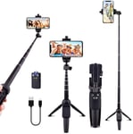 QZY Selfie Stick Tripod 40 Inch Extendable Selfie Stick Tripod Bluetooth with Wireless Remote Shutter Compatible with iPhone X/8/8P/7/7P/6s/6P,Galaxy S9/S9 Plus/S8/S7/ S6/S5/Note 8,Google and More