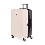 SwissGear 8028 Hardside Expandable Sinner Luggage, Pink/Dark Grey, Checked-Medium 24-Inch, 8028 Hardside Expandable Sinner Luggage