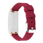 Eariy bracelet compatible with Fitbit Inspire/Inspire HR, replacement woven canvas sports bracelet, easy to adjust the length, soft and comfortable., red