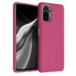 kwmobile TPU Case Compatible with Xiaomi Redmi Note 10 / Note 10S - Case Soft Slim Smooth Flexible Protective Phone Cover - Pomegranate Red